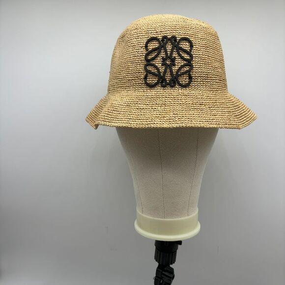 Loewe Accessories - Loewe Light Brown Straw Boater Hat